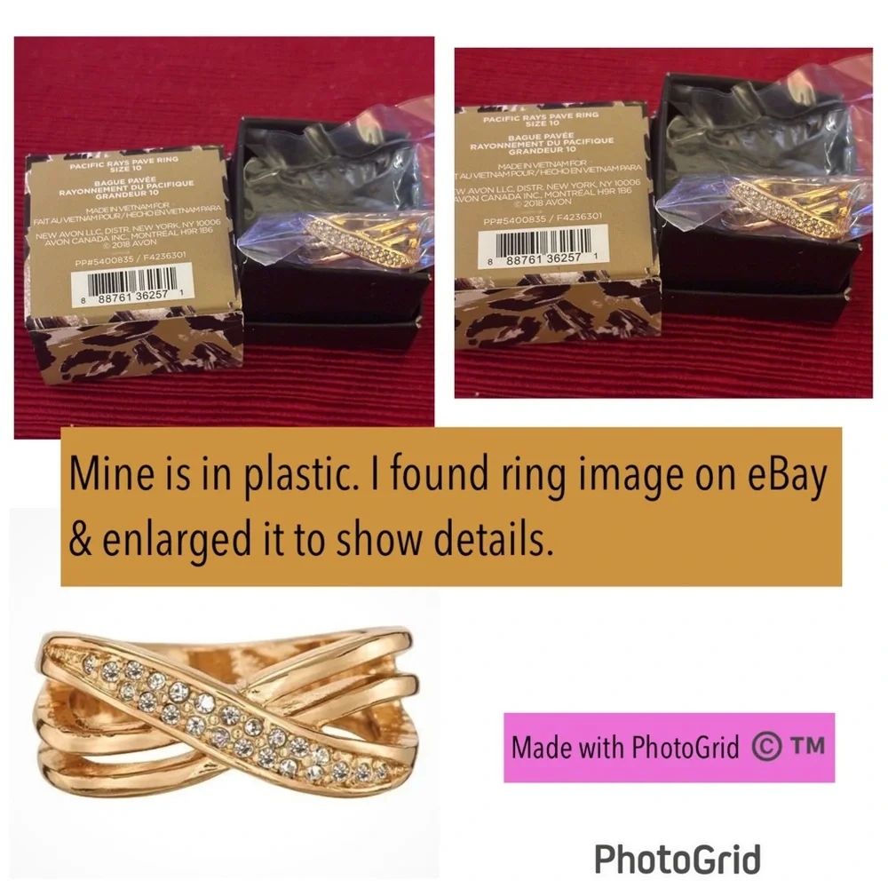 Avon costume jewelry rings, assorted. NO real gold or silver. NO real diamonds. - Picture 2 of 12